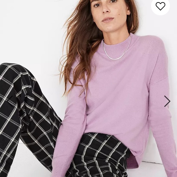 Madewell Sweaters - Madewell Ashbury Lavender Mockneck Long Sleeve Pullover Sweater XS